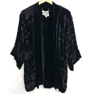 cco$🔻JOHNNY WAS Love Silk velvet Kimono - Reversible